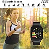 AQFIT W11 Smartwatch IP68 Waterproof Fitness Tracker Full Touch Screen Display (Black)