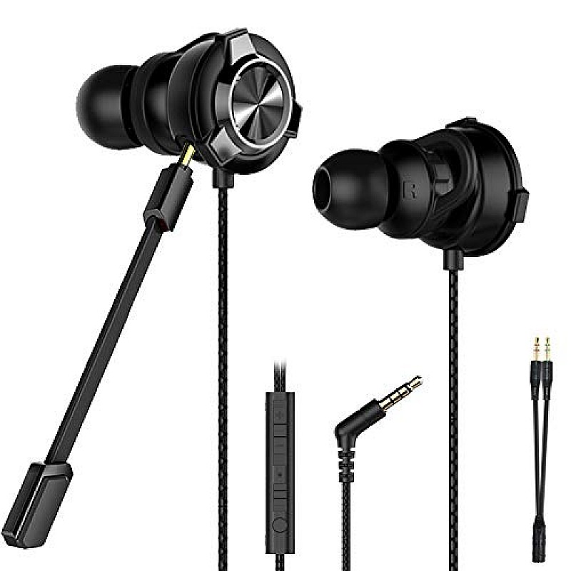 CLAW G9X Single Driver Gaming Earphones with Adjustable Boom & in-line Mic, Volume Control, Mute Switch