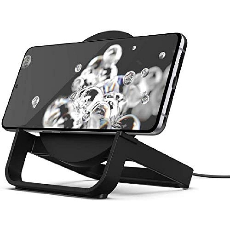 Playa by Belkin Qi-Certified 10W/7.5W Wireless Charging Stand for iPhone 12 Mini Black