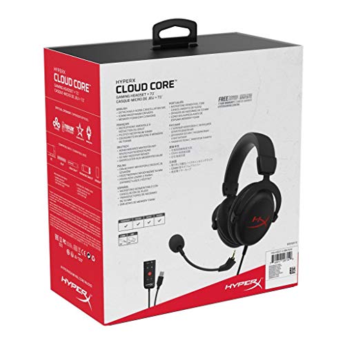 HyperX Cloud Core with 7.1 Wired Gaming Headset for PC PS4 Xbox One Nintendo Switch Black HyperX Cloud Core with 7.1 Wired Gaming Headset for PC PS4 Xbox One Nintendo Switch Black