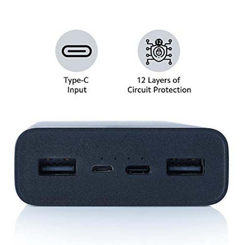 Mi Power Bank 3i 20000mAh  Triple Output and Dual Input Port 18W Fast Charging Black