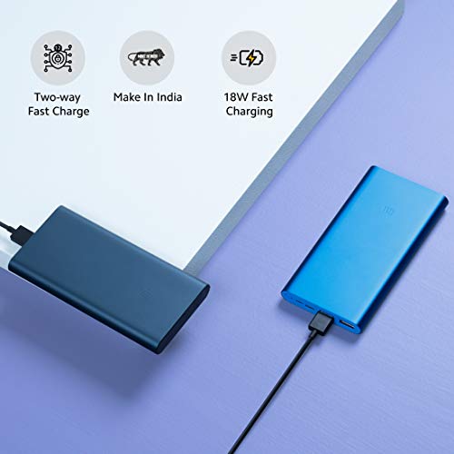 Mi Power Bank 3i 10000mAh (Metallic Blue) Dual Output and Input Port | 18W Fast Charging Refurbished Mi Power Bank 3i 10000mAh (Metallic Blue) Dual Output and Input Port | 18W Fast Charging Refurbished