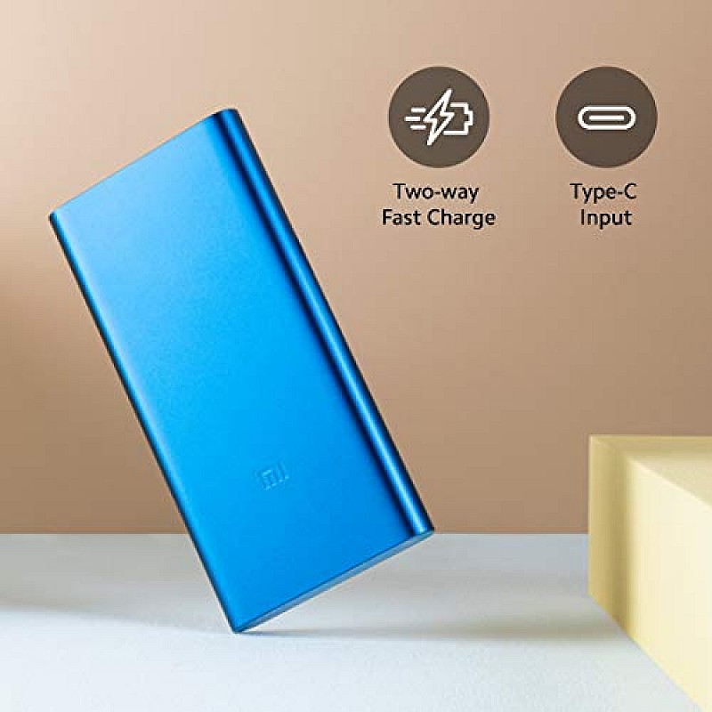 Mi Power Bank 3i 10000mAh (Metallic Blue) Dual Output and Input Port | 18W Fast Charging Refurbished