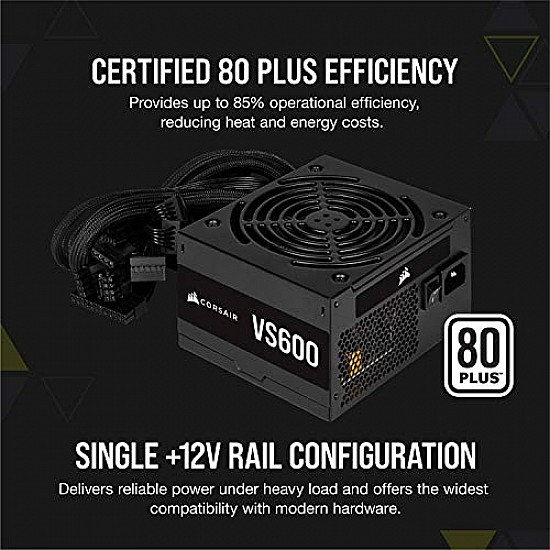 Corsair VS Series VS500 80 Plus Certified Non-Modular ATX Power Supply