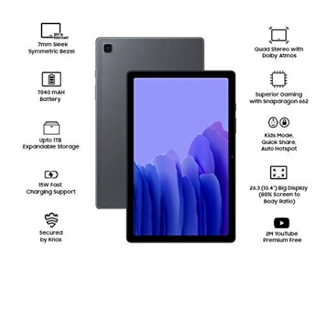 SAMSUNG Galaxy Tab A7 LTE 3 GB RAM 32 GB ROM 10.4 inch with Wi-Fi+4G Tablet Gray SAMSUNG Galaxy Tab A7 LTE 3 GB RAM 32 GB ROM 10.4 inch with Wi-Fi+4G Tablet Gray
