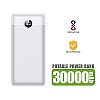 VEGER W3008 LCD Display 30000 mAh Li-Polymer Potable Power Bank (White)