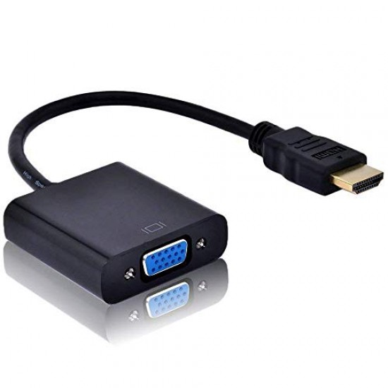 Airtree HDMI Male to VGA Female Video Converter Adapter Cable (Black)