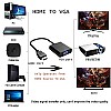 Airtree HDMI Male to VGA Female Video Converter Adapter Cable (Black)