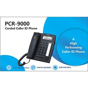 Panache PCR- 9000 Corded Landline Phone with Caller ID Backlight Display with Speakerphone, 10 Direct Memories (Black) Panache PCR- 9000 Corded Landline Phone with Caller ID Backlight Display with Speakerphone, 10 Direct Memories (Black)