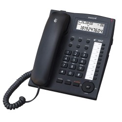 Panache PCR- 9000 Corded Landline Phone with Caller ID Backlight Display with Speakerphone, 10 Direct Memories (Black)