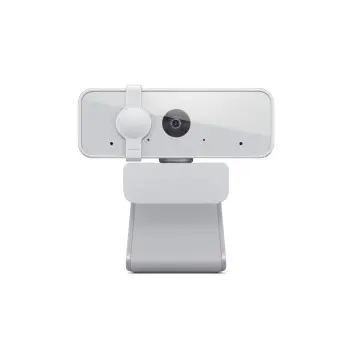 Lenovo 300 FHD Webcam with Full Stereo Dual Built-in Mics | FHD 1080P 2.1 Megapixel CMOS Camera with USB |Ultra-Wide 95° Lens, 4X Digital Zoom | 360 Rotation | Flexible Mount | Cloud Grey