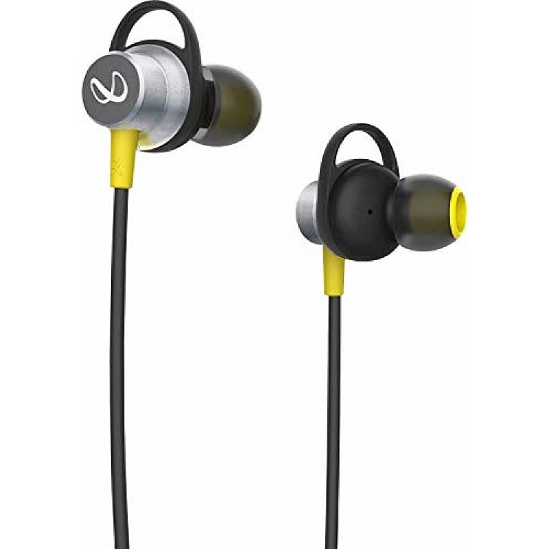 Infinity Glide N120 Bluetooth Wireless In Ear Earphones with Mic Black And Yellow