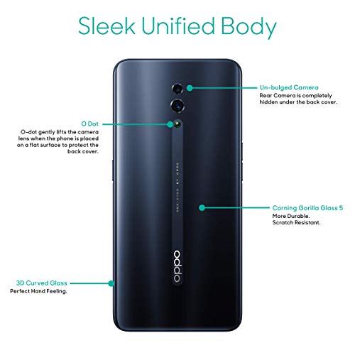 OPPO Reno (Jet Black, 8GB RAM, 128 GB Storage) Refurbished