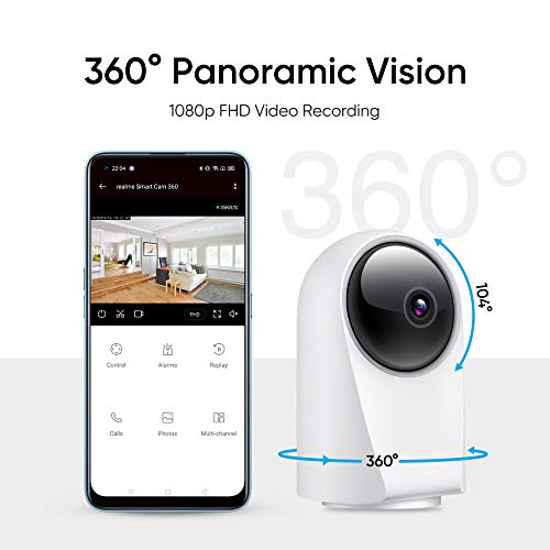 Realme 360 Deg 1080p Full HD WiFi Smart Security Camera (White) Realme 360 Deg 1080p Full HD WiFi Smart Security Camera (White)