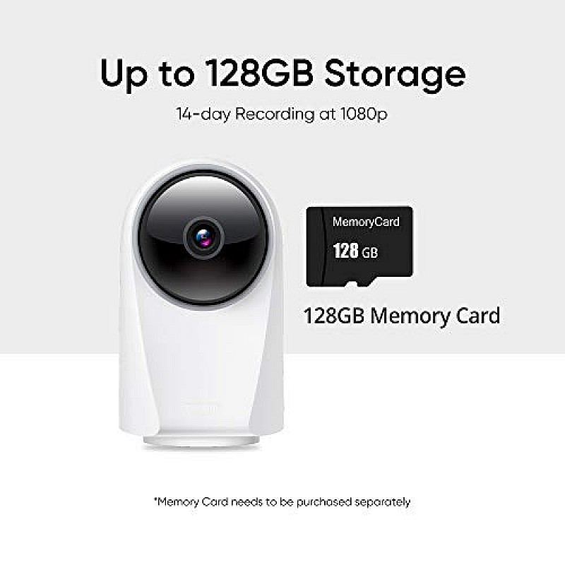 Realme 360 Deg 1080p Full HD WiFi Smart Security Camera (White)