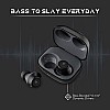 Wings Slay TWS Bluetooth 5.0 True Wireless TWS in Ear Earbuds Earphones with Mic Super Compact Charging Case (Black)