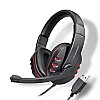 ZEBRONICS Zeb All Rounder - Wired USB Headphone with Adjustable Headband/Mic Black 