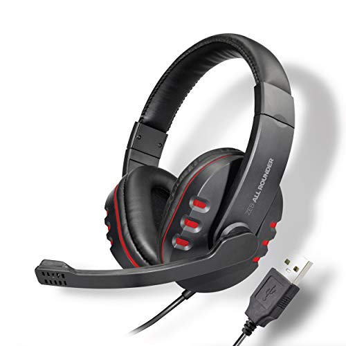 ZEBRONICS Zeb All Rounder - Wired USB Headphone with Adjustable Headband/Mic Black ZEBRONICS Zeb All Rounder - Wired USB Headphone with Adjustable Headband/Mic Black