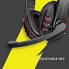 ZEBRONICS Zeb All Rounder - Wired USB Headphone with Adjustable Headband/Mic Black 