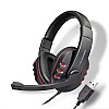 ZEBRONICS Zeb All Rounder - Wired USB Headphone with Adjustable Headband/Mic Black 