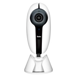 Qubo Smart Outdoor Security WiFi Camera (White) with Face Mask Detection | Intruder Alarm System 