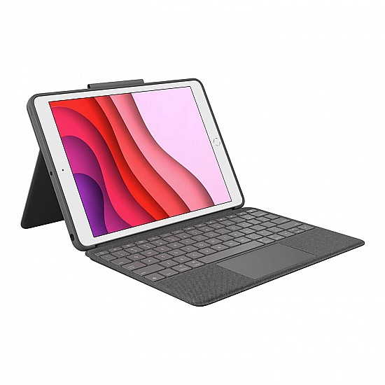 Logitech Combo Touch for iPad 7th & 8th Gen Precision trackpad, Laptop-Like Backlit Keyboard