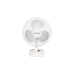 Crompton Wave Plus 400-mm (16 inch) High Speed Oscillating Table Fan for Home and Kitchen (KD White)