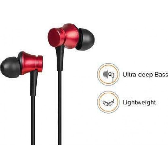 mi Basic Earphone with Ultra deep bass and mic 90 Degree L Shaped Phone Connector