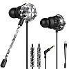 CLAW G9X Single Driver Gaming Earphones with Adjustable Boom & in-line Mic Camo Grey