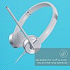 Lenovo 100 Stereo Wired On Ear Headphones with Mic Cloud white