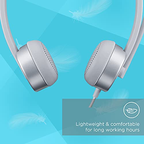 Lenovo 100 Stereo Wired On Ear Headphones with Mic Cloud white Lenovo 100 Stereo Wired On Ear Headphones with Mic Cloud white