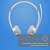 Lenovo 100 Stereo Wired On Ear Headphones with Mic Cloud white