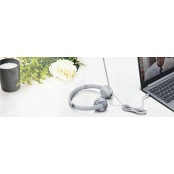 Lenovo 100 Stereo Wired On Ear Headphones with Mic Cloud white Lenovo 100 Stereo Wired On Ear Headphones with Mic Cloud white