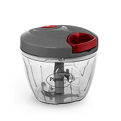 Pigeon Plastic Large Handy and Compact Chopper with 3 Blades  (14646, 650 ml, Grey)