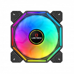 Live Tech Mystic RGB PC Case 7 Blade Fan Air Balance Curve Blade Design