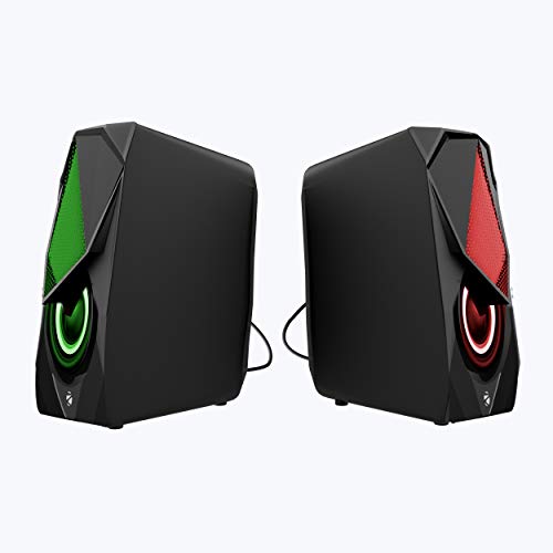 ZEBRONICS Zeb-Warrior II 10 watts 2.0 Multimedia Speaker with RGB Lights, USB Powered, AUX Input, Volume Control Pod for PC ZEBRONICS Zeb-Warrior II 10 watts 2.0 Multimedia Speaker with RGB Lights, USB Powered, AUX Input, Volume Control Pod for PC