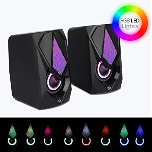 ZEBRONICS Zeb-Warrior II 10 watts 2.0 Multimedia Speaker with RGB Lights, USB Powered, AUX Input, Volume Control Pod for PC ZEBRONICS Zeb-Warrior II 10 watts 2.0 Multimedia Speaker with RGB Lights, USB Powered, AUX Input, Volume Control Pod for PC