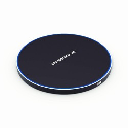 Ambrane Fast Wireless Charger, 10W Output, Qi Wireless Charging Pad, LED Indicator for Charging, Compact and Sleek Design (WC-38, Black), Normal