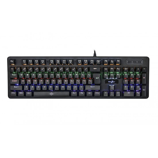 Redgear Shadow Amulet Mechanical Keyboard with Clicky Blue Switch, Rainbow LED Modes