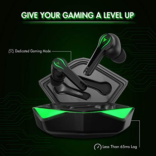 Wings Phantom Gaming True Wireless in Ear Earbuds, Bluetooth 5.0 Earphones with Mic, Full Touch Controls, Type C Charging (Black) Wings Phantom Gaming True Wireless in Ear Earbuds, Bluetooth 5.0 Earphones with Mic, Full Touch Controls, Type C Charging (Black)
