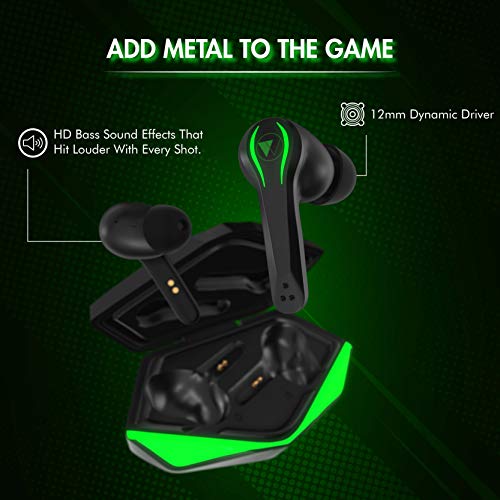 Wings Phantom Gaming True Wireless in Ear Earbuds, Bluetooth 5.0 Earphones with Mic, Full Touch Controls, Type C Charging (Black) Wings Phantom Gaming True Wireless in Ear Earbuds, Bluetooth 5.0 Earphones with Mic, Full Touch Controls, Type C Charging (Black)