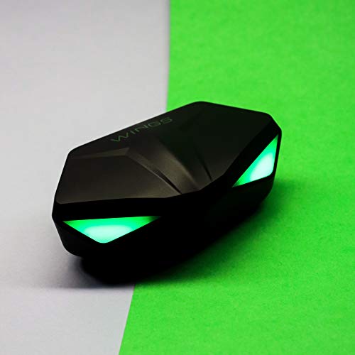 Wings Phantom Gaming True Wireless in Ear Earbuds, Bluetooth 5.0 Earphones with Mic, Full Touch Controls, Type C Charging (Black) Wings Phantom Gaming True Wireless in Ear Earbuds, Bluetooth 5.0 Earphones with Mic, Full Touch Controls, Type C Charging (Black)