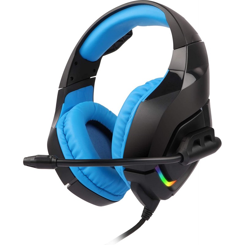 ZEBRONICS Zeb-Rush Premium Gaming Headphone with RGB Lights and 40mm Neodymium Drivers (Blue)