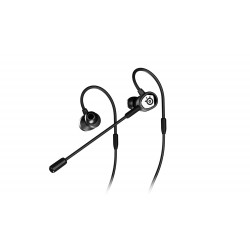 SteelSeries Tusq Wired in Ear Earphones with mic for Mobile Gaming, Detachable Boom (Black)