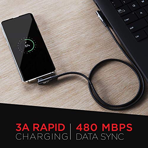 boAt Micro USB L70 Cable Black, 3A Fast Charging & 480 Mbps Data Sync Braided Skin with L Shaped Connector (Black) boAt Micro USB L70 Cable Black, 3A Fast Charging & 480 Mbps Data Sync Braided Skin with L Shaped Connector (Black)