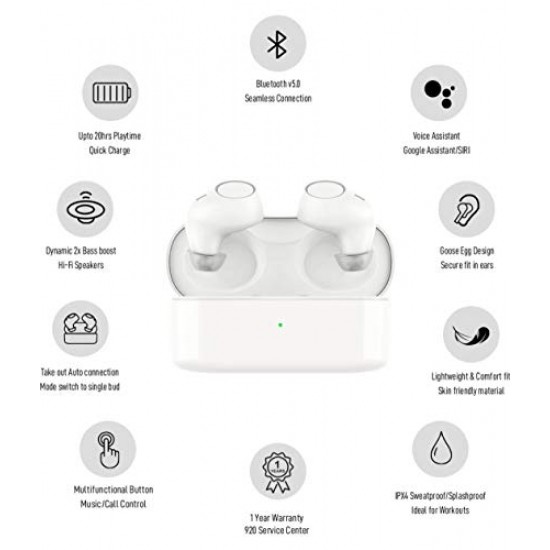 SNOKOR iRocker XE15 Bluetooth Headset by Infinix White