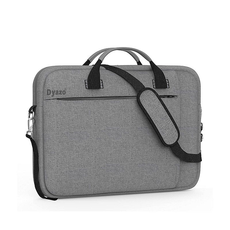 Dyazo Slim Water Resistant Laptop Bag/Briefcase Compatible for Lenovo (Grey)