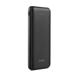 URBN 10000mAh Li-Polymer Ultra Compact Type-C Power Bank with 12W Fast Charge, Type C & Micro Input (Black)