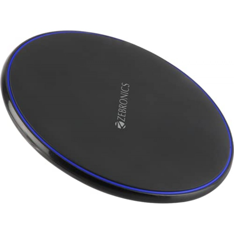 ZEBRONICS ZEB-WCP1001S 10W Wireless Charging Pad with Foreign Object Detection, 10W/7.5W/2.5W Support (Black) ZEBRONICS ZEB-WCP1001S 10W Wireless Charging Pad with Foreign Object Detection, 10W/7.5W/2.5W Support (Black)