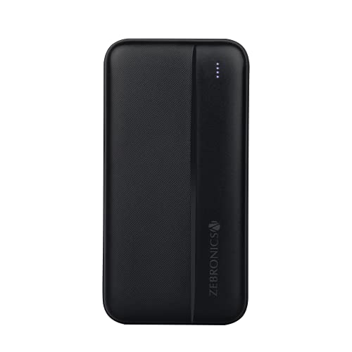 Zebronics ZEB-MD20000G2 - 20000 mAh Li-Polymer Power Bank with 12W Fast Charging, LED Indicator, 2 x Output / Input Ports, Made in India (Black) Zebronics ZEB-MD20000G2 - 20000 mAh Li-Polymer Power Bank with 12W Fast Charging, LED Indicator, 2 x Output / Input Ports, Made in India (Black)